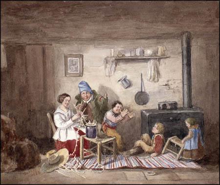 Cornelius Krieghoff Habitants oil painting image